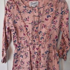 Pink flowery dress, age 4-6