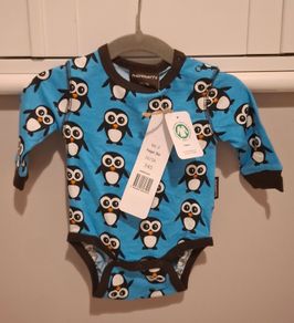 BNWT Maxomorra Penguin Bodysuit Winter 2015 Size 50/56