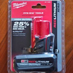 Genuine Milwaukee M12 High Output XC5.0 5.0Ah Battery - Brand New