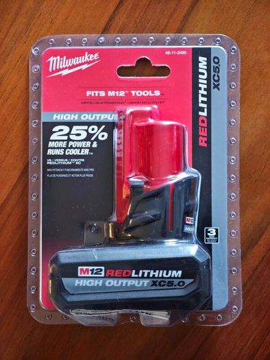 Genuine Milwaukee M12 High Output XC5.0 5.0Ah Battery - Brand New