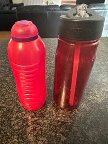 2 pink water bottles - Thermos and Sistema