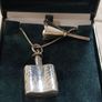 Beautiful Vintage Sterling Silver Perfume Bottle Pendant, Chain and Funnel Image 2