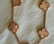Rose pink MOP clover bracelet