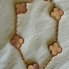 Rose pink MOP clover bracelet