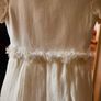 Italian design communion dress, veil, hairpiece, bag, cardigan, shoes & tights Image 9