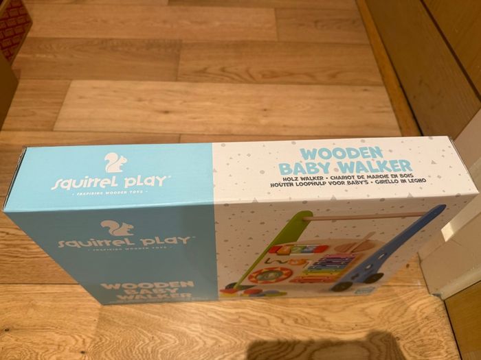 Baby wooden activity walker