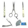 Set of two Taweezers Barber Scissors Throat Razor With Blades Image 2