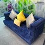 Navy chesterfield 3 seater & 2 seater suite Image 2