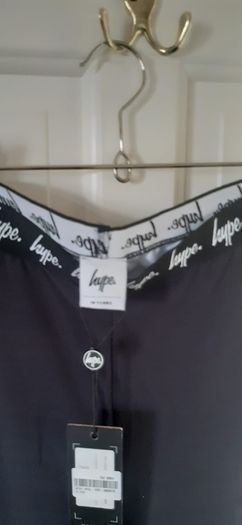 Hype Leggings NEW Black with purple tie dye Age 16 years