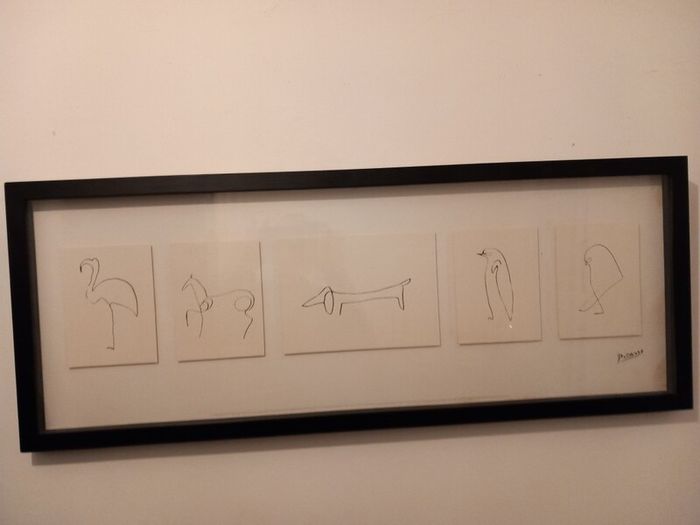 picasso animal study lithographs mounted/framed