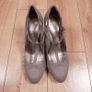 Marks & Spencer Taupe Beige Mushroom Suede T-Bar Court Heels Pumps 6.5UK/39.5EU Image 2