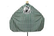 Professional Cape Barbers Gown Hair Cutting Apron - THE BARBER Design - Green Stripes
