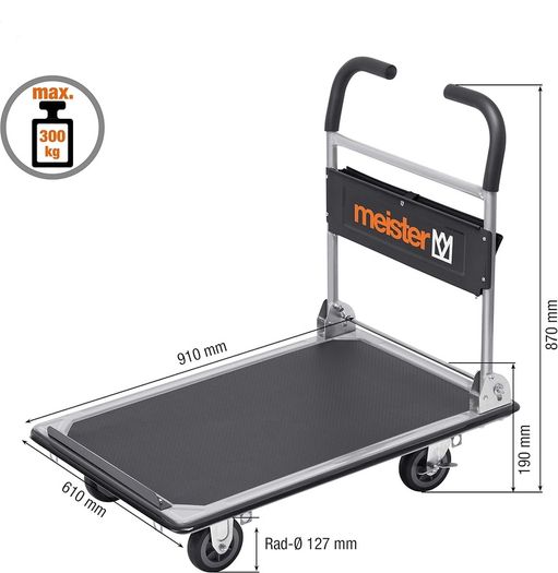 Heavy Duty Platform Transport Trolley Truck 300 kg Foldable