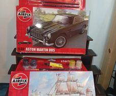 Vintage Airfix Hornby Hms Victory A55104 Aston Martin Db5 A50089 Both Sealed