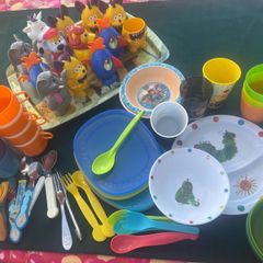 Free Children's Cups / Plates Utensils/ Ice Cream containers.