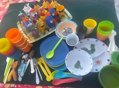 Free Children's Cups / Plates Utensils/ Ice Cream containers.