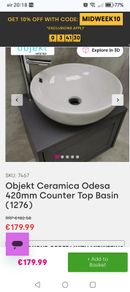 Countertop bathroom sink basin