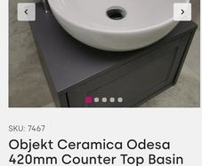 Countertop bathroom sink basin