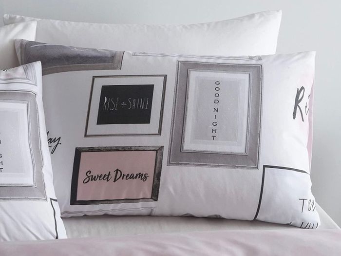 Lansfield Sleep Dreams Easy Care Double Duvet Set Blush Multiple Sizes Available (free Postage)