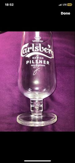 Carlsberg Pilsner pint beer glasses Brand new