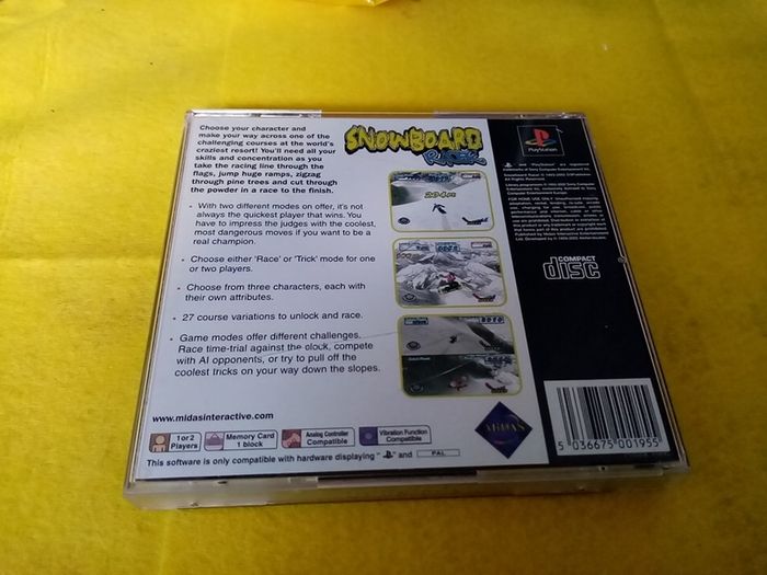 Snowboard Racer PlayStation 1 Ps1 Games PlayStation 2 Ps2 Games Original