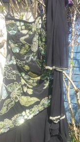 Stunning silk organza dress with embroidered beading