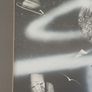 Original Surrealist Spray Paint Art. Professionally Framed 22 x 27 inches. Image 4