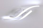 LED Ceiling Light, White Ceiling Lamp 18W, Creative Modern Fitting Ceiling Lighting Future for Living Room Kitchen Bedroom, Cold White Light 6500K, Long 52cm