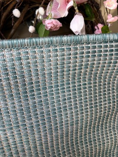 Set of 2 new indoor/outdoor rugs in duck egg