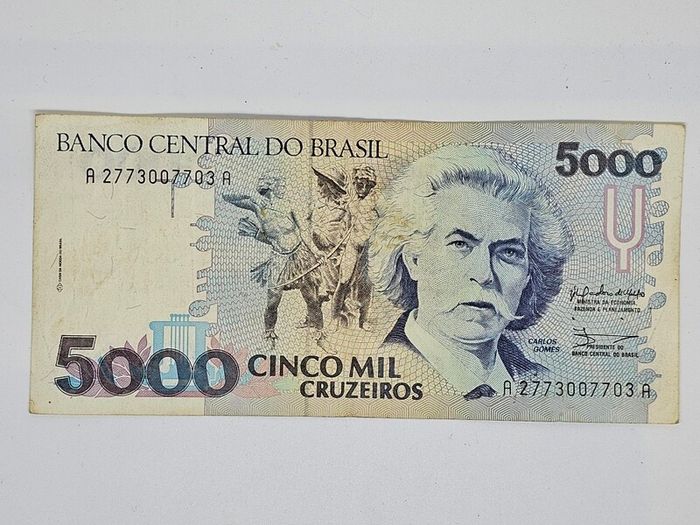 Brazil 5000 Cruzeiros Banknote