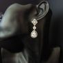 Vintage Style Cross Crucifix Crystal Drop Earrings Image 7