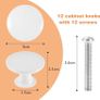 FREE P&P 24PCS Vintage Cabinet Knobs, Chic Drawer Knobs, Antique Kitchen Cupboard Handles, 30mm Round Furniture Door Knobs, White Image 4