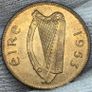 Ireland 1953 1/2d Half Penny Beautiful Red Uncirculated Image 4