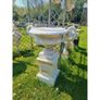 Pair of Cast Iron Urns on Pedestals H397 Image 2