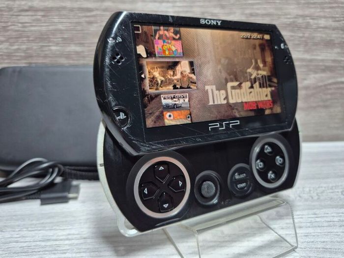 Modded Sony PSP Go 16GB Handheld System - Black -Poor Cosmetic Condition