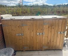 Triple Bay Wooden Wheelie Bin Shed