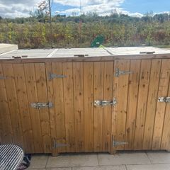 Triple Bay Wooden Wheelie Bin Shed