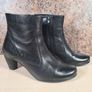 Womens ECCO Sculpted black leather ankle boots zip up Size UK 6 EU 39 Image 2