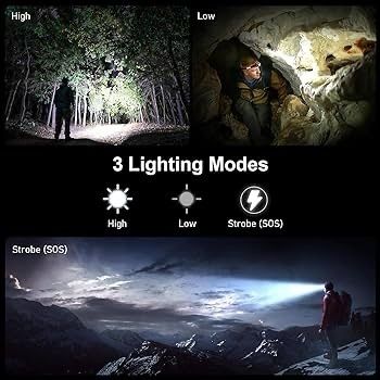 NEW SALE | LED Head Torch, [2 Pack] COB Headlamp Super Bright Headlight, Adjustable with 3 Modes, Lightweight for Running, Camping, Fishing