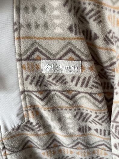 Columbia Men's Beige Pattern Fleece Jacket Size XL