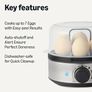 Basics Electric Egg Cooker, Boiler and Poacher, 7-Egg Capacity, BPA Free, Black Image 2