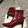 Ladies red leather boots size 5 reduced Image 3