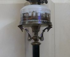 Wonderful  Antique Victorian Oil Lamp height 26"