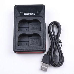 Batmax LED Display Smart USB Dual Charger for Nikon EN-EL15  EN-EL15A Batteries