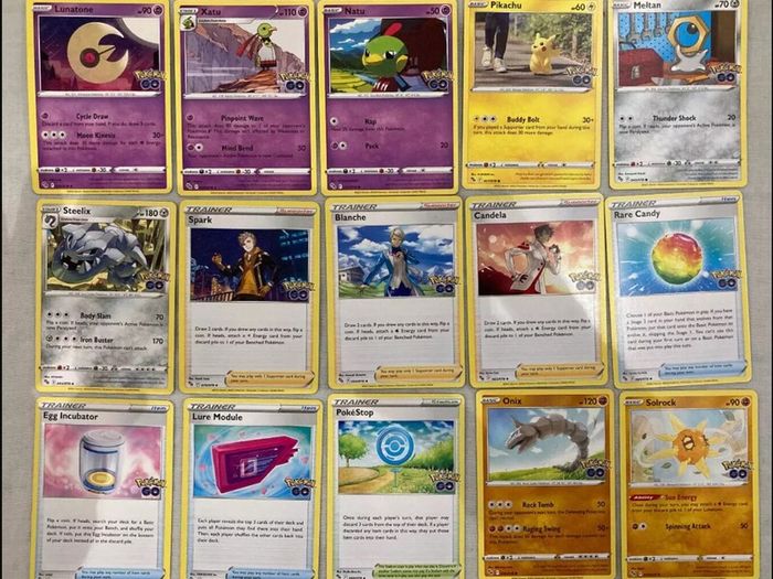 Pokemon Go Complete Uncommon Common Set 42 cards