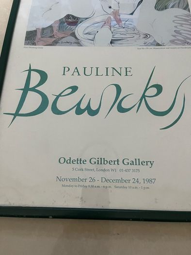 Signed Pauline Bewick signed and Framed Promotional Poster
