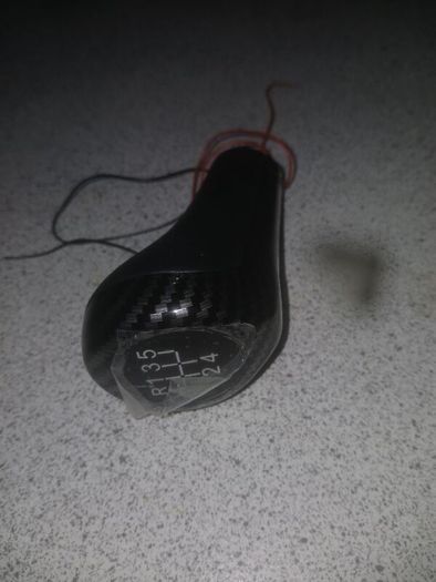 carbon shifter with red led