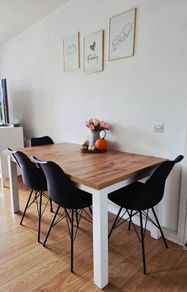 Dining Table - Extendable - Oak & White