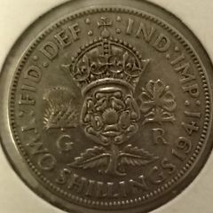 English 2 Shilling Coin 1941