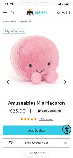 New JELLYCAT Set of Mona and Mia Amuseable Macarons